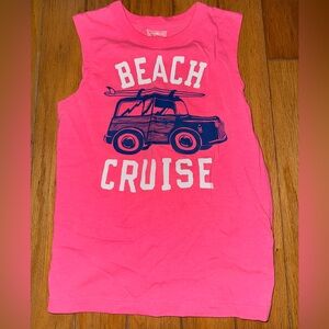 Boys Pink Beach Cruise Tank Top